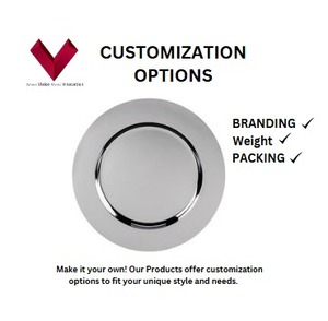 Plateau rond en acier inoxydable avec logo personnalisé avec bord large et plaque de service profond pour la maison ou la fête servant de la soupe - Product Image 3