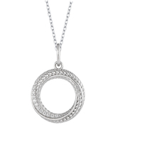 Collier personnalisé en argent sterling Collier pendentif circulaire incrusté de zircons simple et élégant pour les couples, collier personnalisé