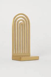 Ensemble de serre-livres en forme d'arche en métal doré Design moderne robuste pour étagère, bureau, décoration intérieure, salon - Product Image 5