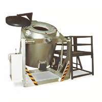 Nouveau four à creuset de fusion de zinc d'une capacité de 100 Kgs avec inclinaison hydraulique à gaz pour le métal à un prix raisonnable
