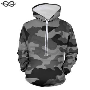 Sudadera con capucha de camuflaje para hombre, jersey de manga larga con bolsillo frontal, suéter activo para entrenamiento de gimnasio, jersey básico ajustado de invierno - Product Image 5