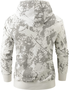 Sweat à capuche personnalisé en molleton uni, coupe ajustée, sublimation, décoloré, 100 % coton, pour l'hiver, vente en gros - Product Image 4