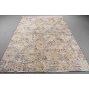 พรมวินเทจ, พรมขนาดใหญ่ 6.3x9 ฟุต, พรมลายทางสีน้ำตาล - Product Image 1