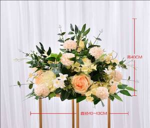 Centres de table de mariage en soie romantiques et modernes de haute qualité, décoration de boule de fleurs artificielles |   Horti Club - Product Image 4