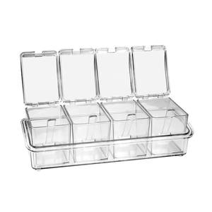 Organizador de Especias Acrílico Myrva, 6 Compartimentos, Transparente, Apilable, para Especias y Condimentos - Product Image 4