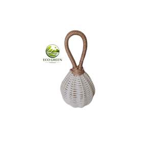 Sonajero de Ratán Hecho a Mano para Bebé, Sonajero de Mimbre Natural, Juguete Mordedor, Decoración Boho para Guardería, Set de Regalo para Recién Nacido, Libre de BPA - Product Image 1