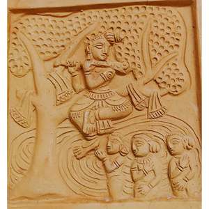 Krishna Gopala หรูหราแบบดั้งเดิมตกแต่งบ้านดินเผาแขวนผนังชิ้นโชว์เหล็กดัดแบบนามธรรมสำหรับงานฝีมือที่อยู่อาศัย - Product Image 3