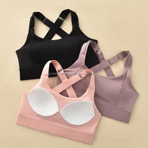 สปอร์ตบราแบบซัพพอร์ตสูง ทนแรงกระแทก ระบายอากาศได้ดี สายปรับได้ พร้อมแผ่นรองรับทรงอกสำหรับผู้หญิง เหมาะสำหรับโยคะ - Product Image 6