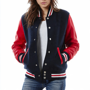 Chaqueta Universitaria de Moda para Mujer, Chaqueta Universitaria de Béisbol Bordada, Chaqueta Universitaria de Lana con Botones para Mujer - Product Image 6