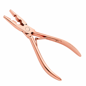 Pinzas Profesionales para Extensiones de Cabello con Micro Anillos de Oro Rosa, Herramienta de Crimpado de Bucles Nano, Herramienta de Estilismo Duradera para Salón - Product Image 1