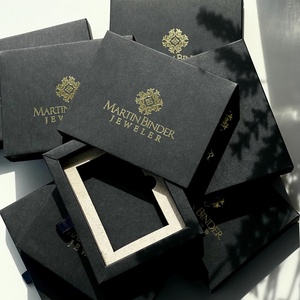 Coffret Cadeau Luxe Noir avec Logo Doré pour Photos, Certificats, Cartes Cadeaux Stylistes, Boutiques de Vêtements - Lot de 50 - Product Image 2