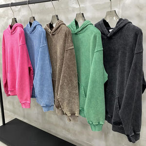 Amriss Sweat à capuche en molleton délavé pour homme, style streetwear urbain, coupe personnalisée, ample, fournisseur en gros - Product Image 3