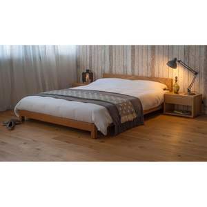 Cama de plataforma de teca sólida minimalista-Artesanía Indonesia natural - Product Image 6