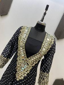 Top vente Designer trois pièces Kurta tenue élégante traditionnelle indienne pakistanaise vêtements pour les occasions de fête Tube Blouse Slim - Product Image 2