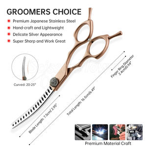 Ciseaux amincissants de toilettage robustes pour chiens chats lames tranchantes en acier inoxydable Performance durable et durable - Product Image 2