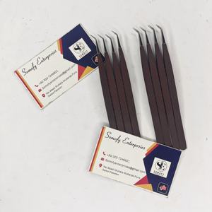 Pinzas de Extensión de Pestañas de Precisión Hechas a Mano con Aislamiento de 45 Grados, Duraderas, de Acero Inoxidable Japonés, Somofy Enterprises - Product Image 6