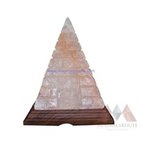 Lampe en sel de l'Himalaya MRPL de qualité supérieure, durable, taillée en forme de pyramide, imitation antique, décoration d'intérieur, 20 cm, certifiée CE