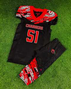 Uniforme de fútbol americano transpirable patrón sólido conjunto de manga corta - Product Image 1