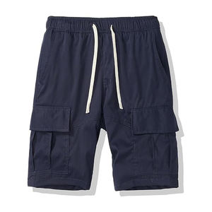 Haut court cargo multi-poches pour homme Tendance avec jean 100% coton de qualité supérieure - Product Image 2