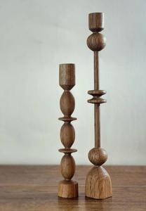 Support de bougie en bois naturel écologique fait à la main pour la décoration de Noël et un style de vie durable - Product Image 4