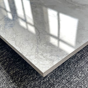 Solution de revêtement de sol haut de gamme: Carreaux de porcelaine gris brillant de 800x800mm avec apparence de marbre Carreau indien - Product Image 5