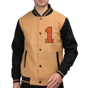 Vente chaude de haute qualité Letterman veste 100% coton toile avant Logo veste d'hiver pour hommes - Product Image 1