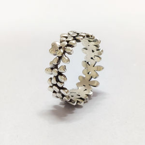 Fashionable Vintage Eternity <b>Ring</b> Jewelry Gold Plated <b>Plain</b> <b>Silver</b> Band (3.4 Grams) with Inlay Setting Gift for Occasions - Product Image 1