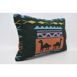 Almohada de lana púrpura de 16x24 pulgadas, cojín decorativo de tejido suave con patrón de flores geométrico tradicional y Vintage para uso en el suelo - Product Image 3