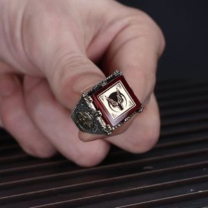 Azuris High Quality Ottoman Style 925 Sterling Silver Men's <b>Ring</b> Fashion Jewelry Natural Black Stone Turkish Made VALKH1600 - Product Image 2
