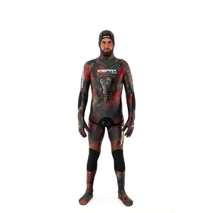 Labrax Reef Combinaison courte 5mm 7mm à impression personnalisée Tissu durable Combinaison Labrax Reef à impression personnalisée Shorty durable 7mm - Product Image 5