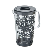 Carafe isotherme moderne en plastique écologique de 2500 ml/84 oz avec couvercle sans BPA et motif floral pour servir des boissons froides
