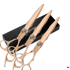 Tijeras de pelo de hoja recta para diestros para Peluqueros Cuchillas afiladas de tensión ajustable Puntas romas para corte de peluquería - Product Image 3