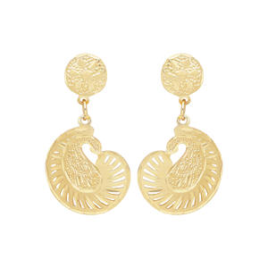 Ensemble de boucles d'oreilles élégantes pendentifs en or plaqué or bijoux tendance en laiton pour fiançailles, mariage ou fête - Product Image 4