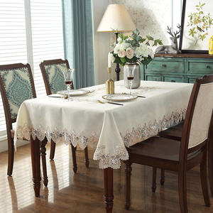 Wedding Round Christmas <strong>Vintage</strong> Shandong Jacquard Wedding Lace <strong>Tablecloths</strong> - Product Image 6