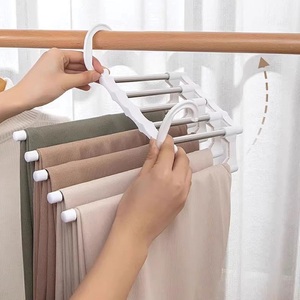 New trắng đen hiển thị trẻ em Cổ Phiếu trẻ em váy tủ quần áo nhựa không trượt Áo kéo ra tiết kiệm không gian quần móc áo - Product Image 5