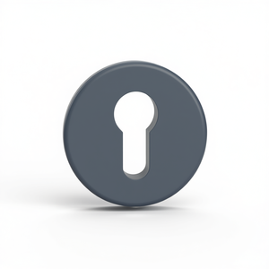 HEWI 306.23PBKN 90 Rosette de clé en plastique 90 Escutcheon 10,5 mm BB Porte-clés de qualité ronde - Product Image 3