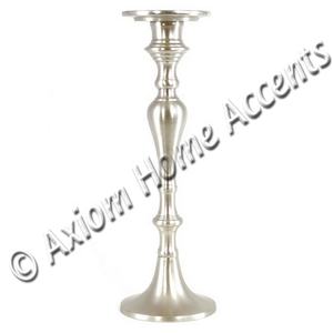 Axiom Home Accents <b>Silver</b> Metal <b>Candlestick</b> Holder Christmas Pillar Lanterns and Jars for Church Decorations - Product Image 1