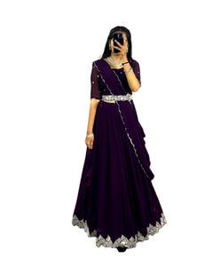 Designer Floral Lehenga Choli pour les demoiselles d'honneur Lehenga Trending Heavy Flair Lehenga Choli Set - Product Image 1