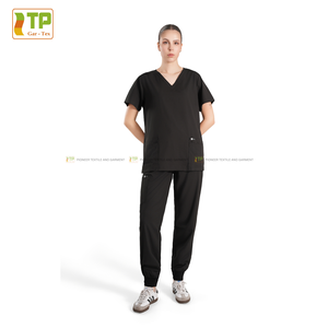 Tenues d'infirmière pour femmes prêtes à être livrées, anti-faiblesse, en poly-spandex, design jogger, ensembles de blouses d'hôpital, impression numérique sur écran de soie - Product Image 4