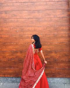 Lehenga Choli tradicional indio con cierre de cremallera de borlas pesadas y detalle de cordón Elegante ropa de fiesta de boda - Product Image 2