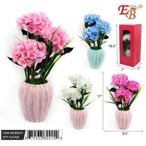 HYDRABGEA 16,5 pouces, fleurs artificielles en plastique, 12 pièces/boîte, arrangements pour la Saint-Valentin, décorations de Thanksgiving, modèle - Product Image 1