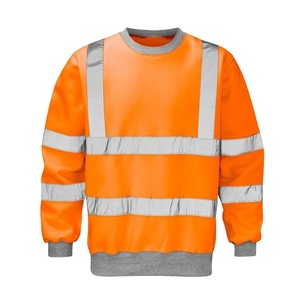 Sudadera de Seguridad de Alta Visibilidad con Logotipo Bordado en Poliéster OEM, Manga Larga, Tira Reflectante - Product Image 1