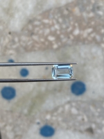 Incroyable aigue-marine naturelle de 1.19 carats, octogone, pierre de taille émeraude, pierre précieuse à facettes pour la fabrication de bijoux.