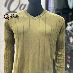 Suéter de cuello redondo de manga larga para hombre de alta calidad y sudadera de punto informal cálida para otoño e invierno y venta al por mayor de OEM ODM - Product Image 1