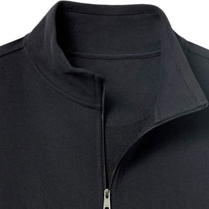 Sudadera de jersey con media cremallera y comodidad personalizada de alta calidad para hombre, sudaderas de poliéster transpirables liso de talla grande al por mayor - Product Image 5