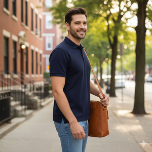 Polo de golf vierge de haute qualité en gros, logo brodé personnalisé, unisexe, en coton uni, polo d'affaires personnalisé pour hommes - Product Image 2