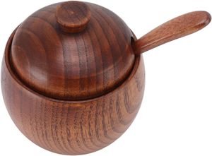 Caja Masala de madera de buena calidad con cuenco de acero Caja de almacenamiento de especias de calidad superior hecha a mano de madera - Product Image 2