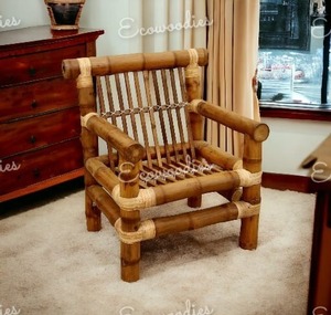 Sofá de bambú de madera maciza de estilo tradicional hecho a mano, sillón con respaldo sólido para el hogar, sala de estar, Villa, patio, muebles de exterior - Product Image 5