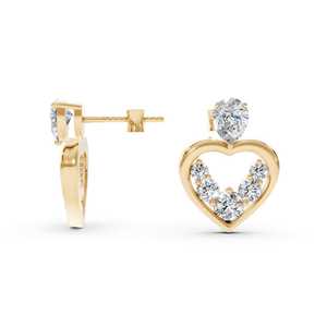 Pendientes de Aro de Oro Blanco y Amarillo Macizo de 14K y 18K de Lujo, Diseño Huggie, Joyería Fina, Moissanita Certificada por GIA, Regalo para Mujeres y Niñas - Product Image 3