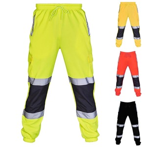 Nouveaux pantalons de travail de sécurité pour hommes, pantalons décontractés pour travaux routiers, bandes réfléchissantes haute visibilité, salopettes de travail, pantalons de jogging, vêtements de travail, mi-longueur, 100% - Product Image 5